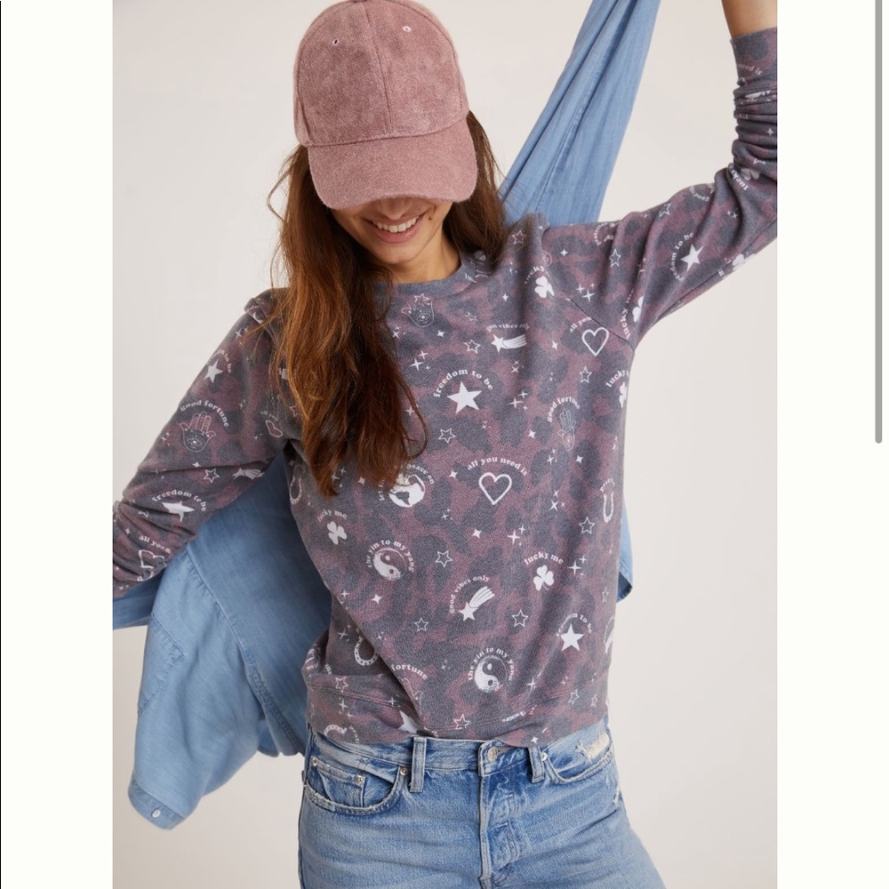 Anthropologie Sol Los Angeles Good Vibes Pullover- XL